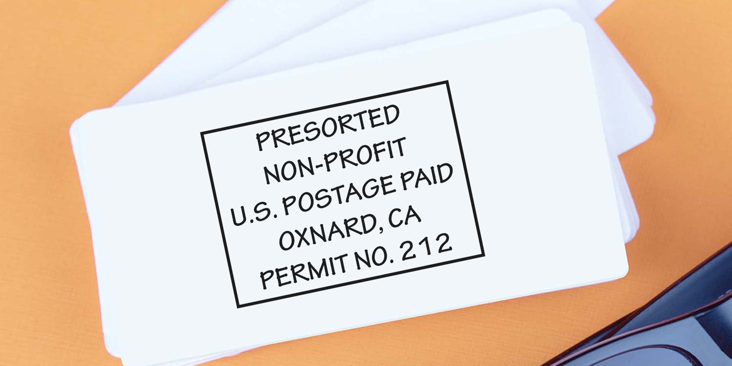 Envelope with a label reading: “PRESORTED NON-PROFIT U.S. POSTAGE PAID OXNARD, CA PERMIT NO. 212.”