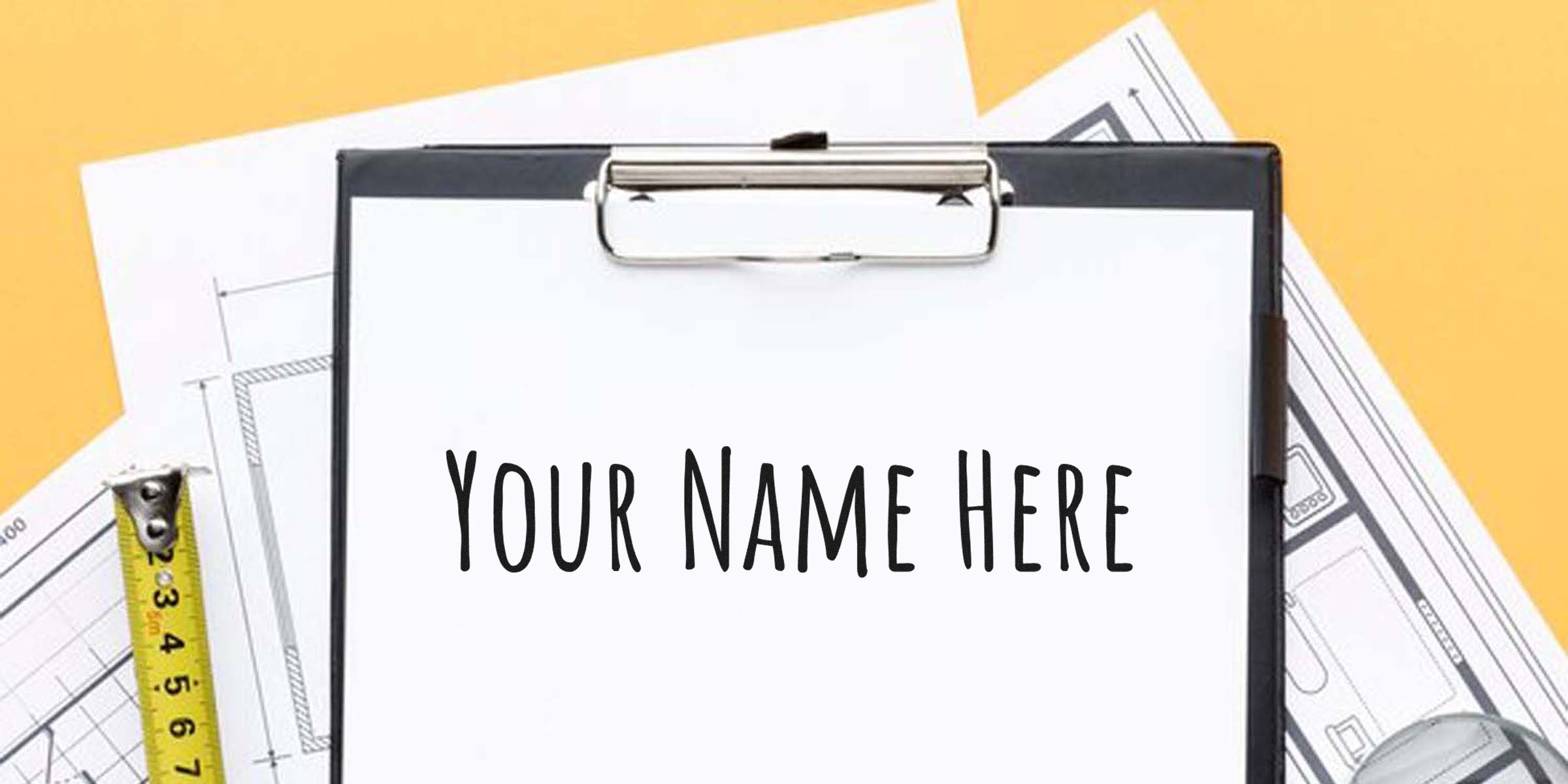 Please provide the value in Column K. If unavailable, ALT text: "Clipboard on a yellow background with a sheet reading 'Your Name Here'."