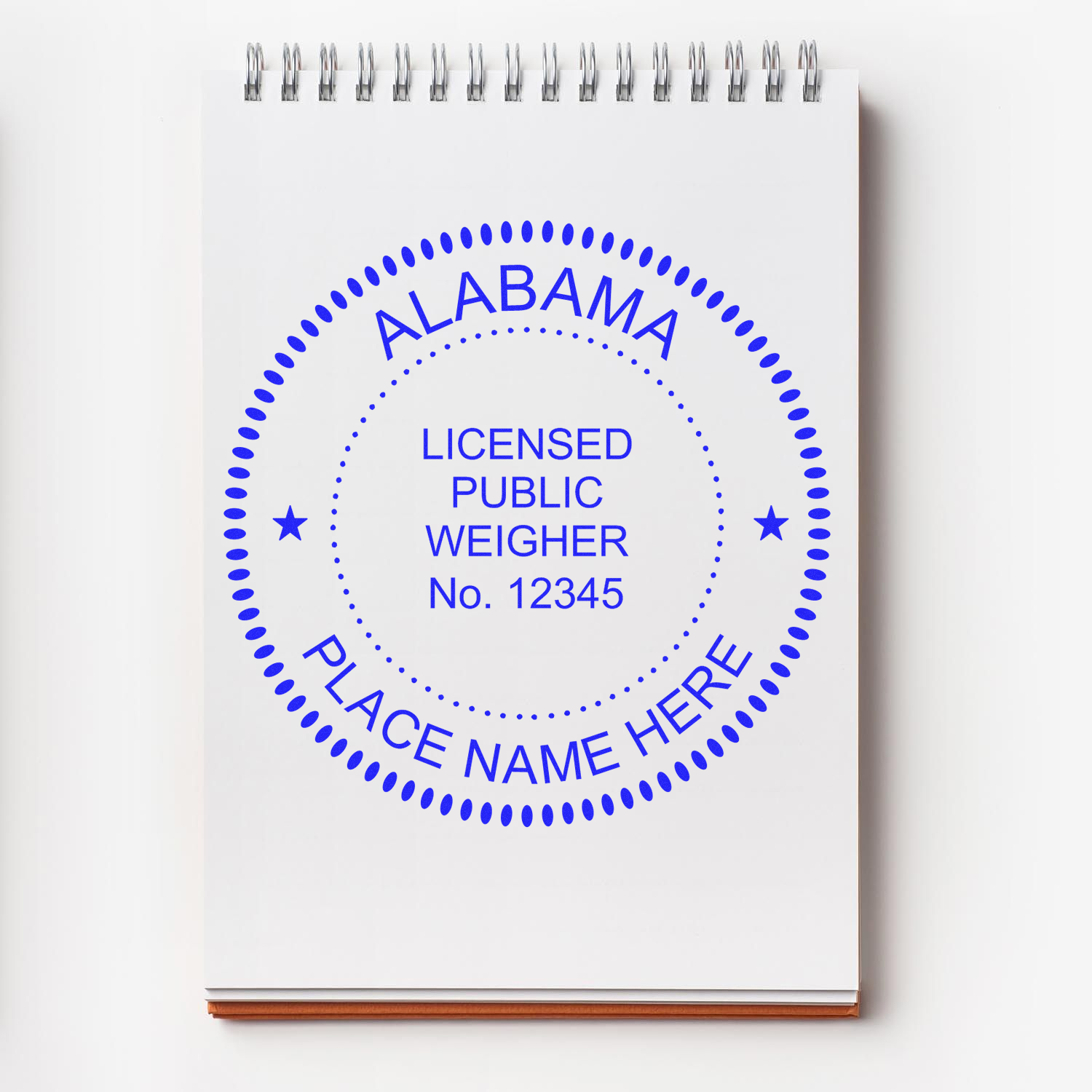 From Novice to Pro: The Path of Weighmaster Training Feature Image - Notepad with Alabama Licensed Public Weigher No. 12345 stamp.