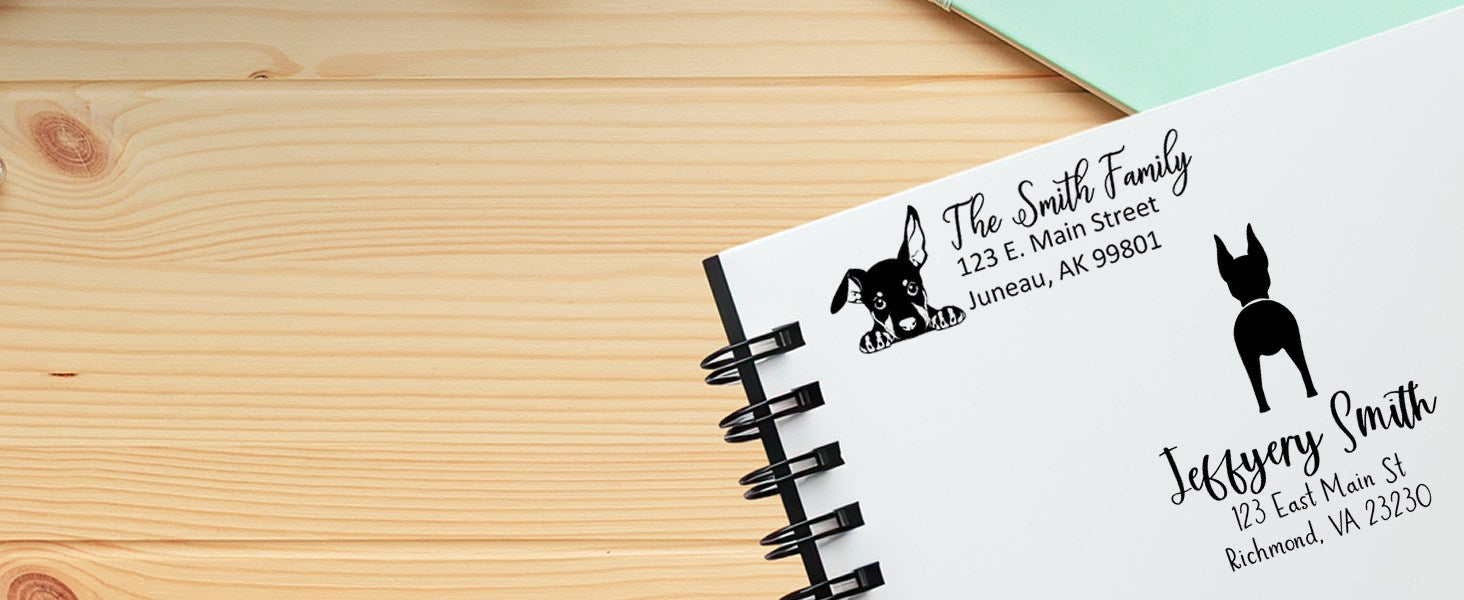 Pinscher Dog Stamps and Seals