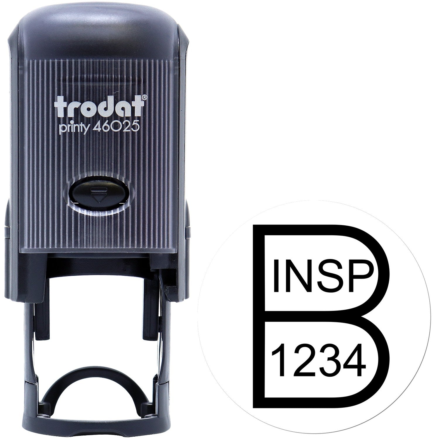 Large Self-Inking Inspection Self-Inking Stamp 1 Inch Diameter - Engineer Seal Stamps