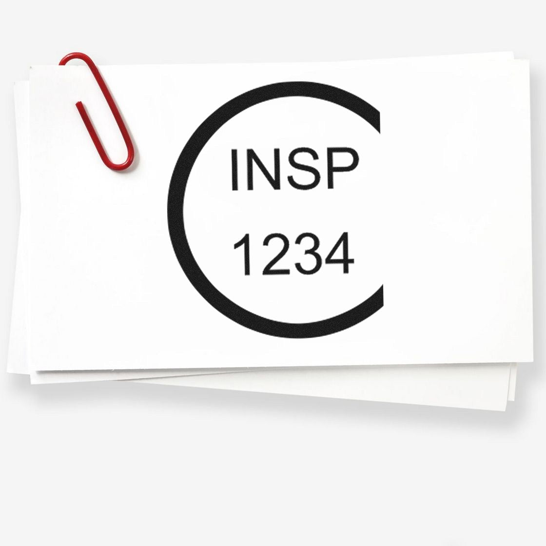 Standard Size Wood Handle Current Inspection Status Rubber Stamp 3/4 Diameter - Engineer Seal Stamps