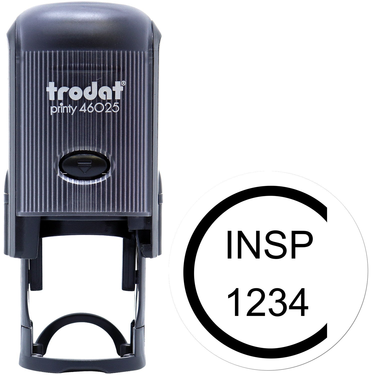 Large Self-Inking Current Inspection Status Self-Inking Stamp 1 Inch Diameter - Engineer Seal Stamps