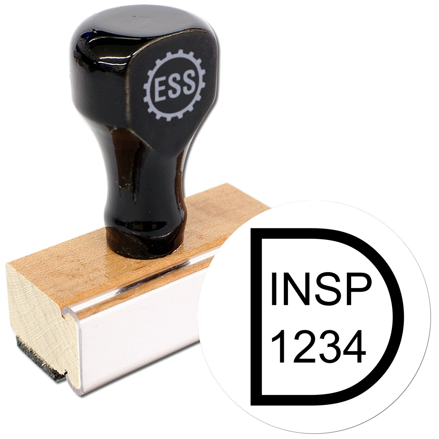 Standard Size Wood Handle Tested Rubber Stamp 3/4 Diameter - Engineer Seal Stamps