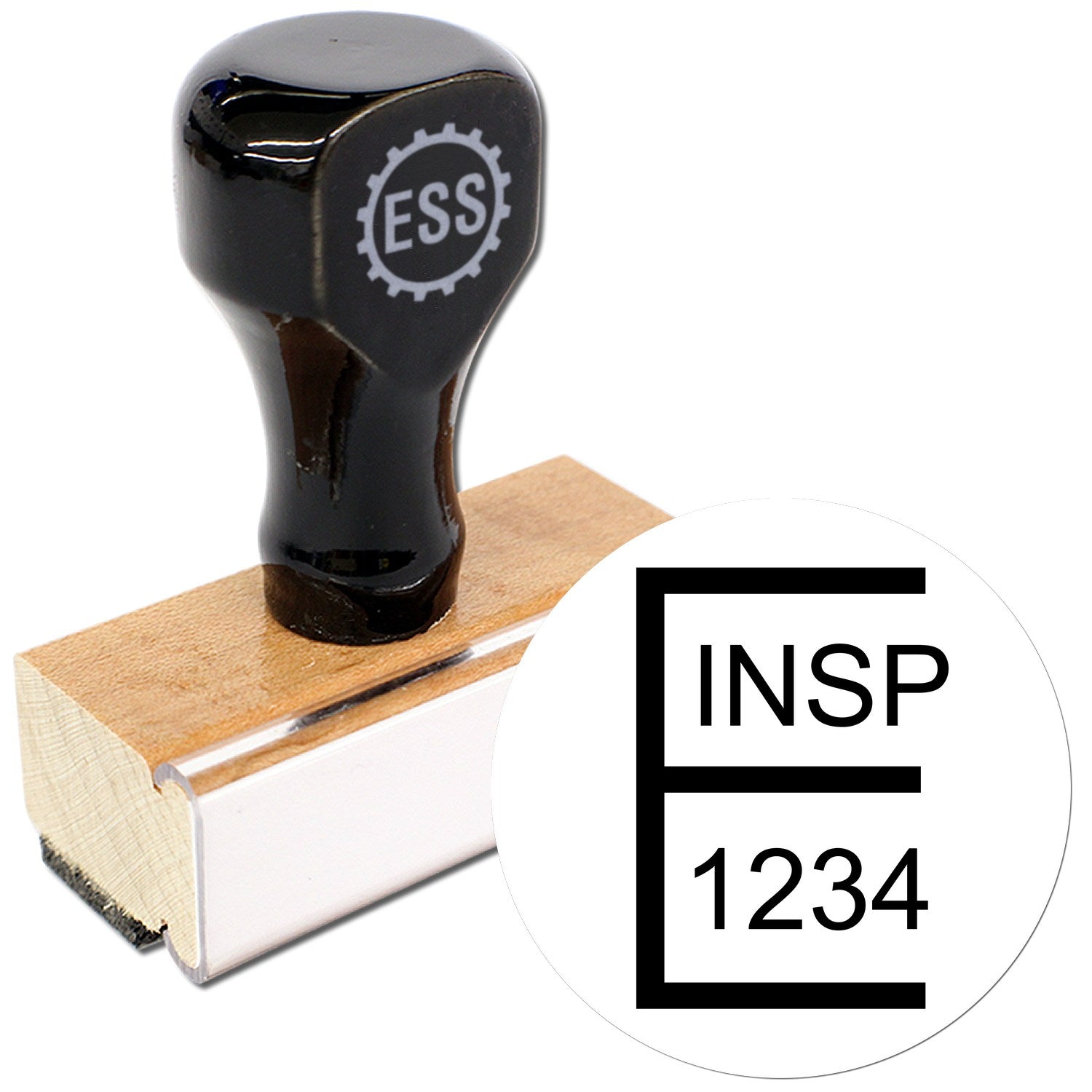Standard Size Wood Handle Approval and Status Rubber Stamp 3/4 Diameter - Engineer Seal Stamps