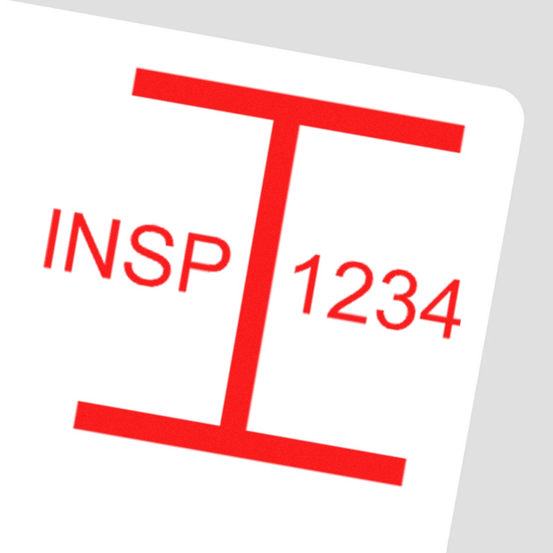 Large Size Wood Handle Inspection Status Rubber Stamp 1 Inch Diameter - Engineer Seal Stamps