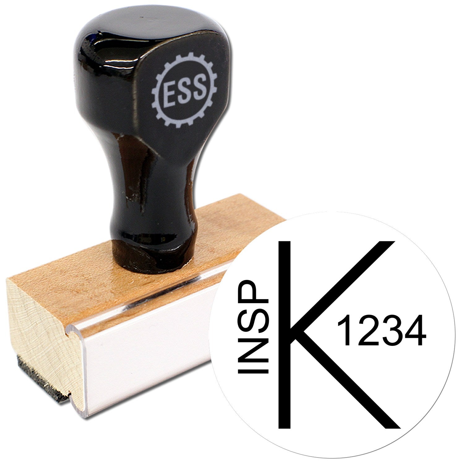 Standard Size Wood Handle Hold for Inspection Rubber Stamp 3/4 Diameter - Engineer Seal Stamps