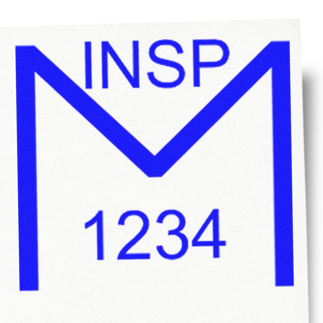 Blue NSP stamp seal with envelope outline and 1234 on a white background.