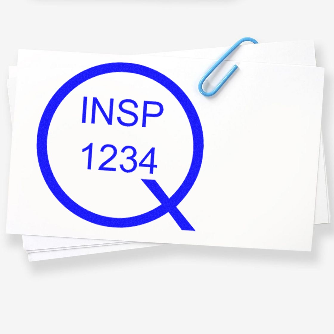 Extra Small Self-Inking Q Inspected Stamp 1/2 Diameter - Engineer Seal Stamps