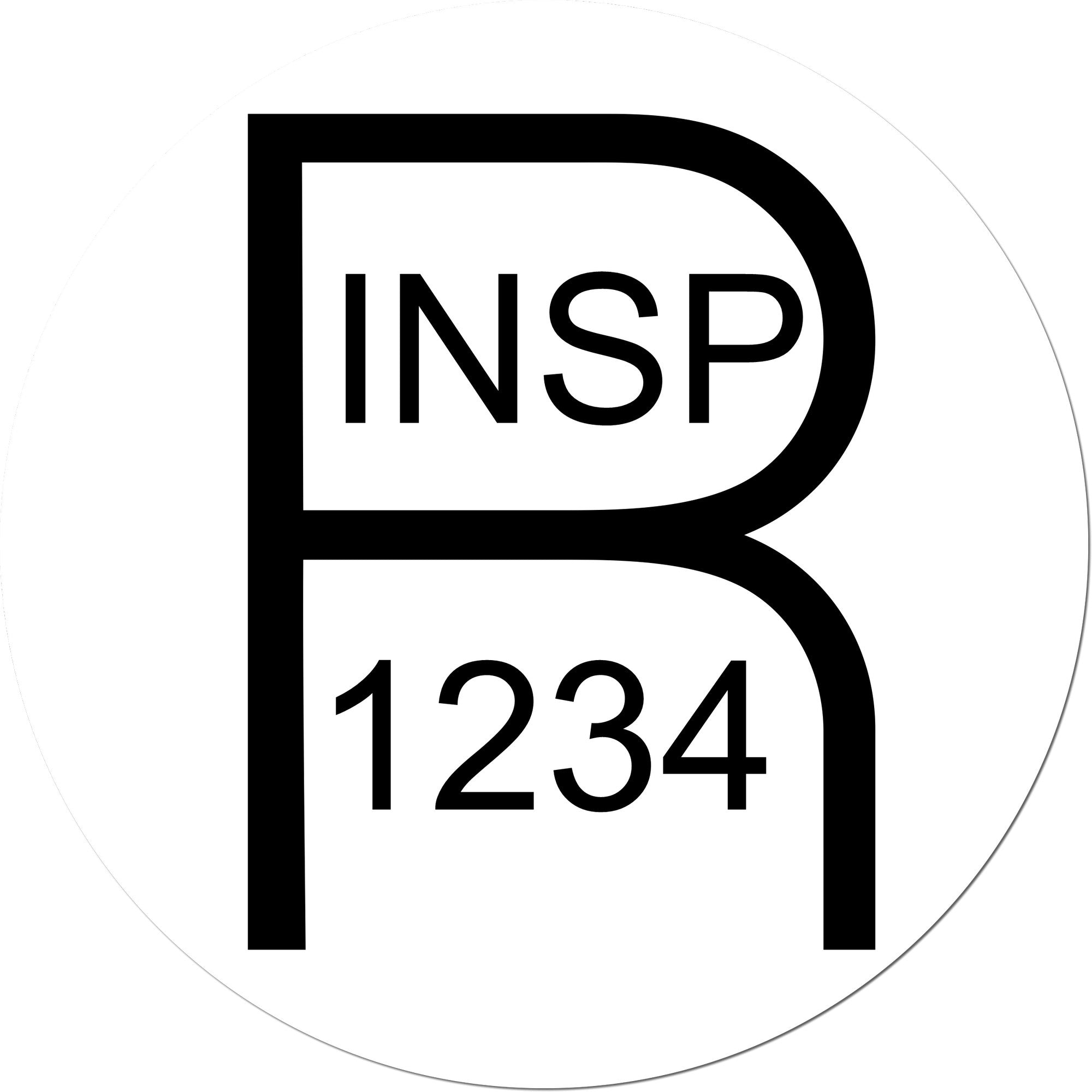 Large Size Wood Handle Ready Tested Rubber Stamp 1 Inch Diameter - Engineer Seal Stamps