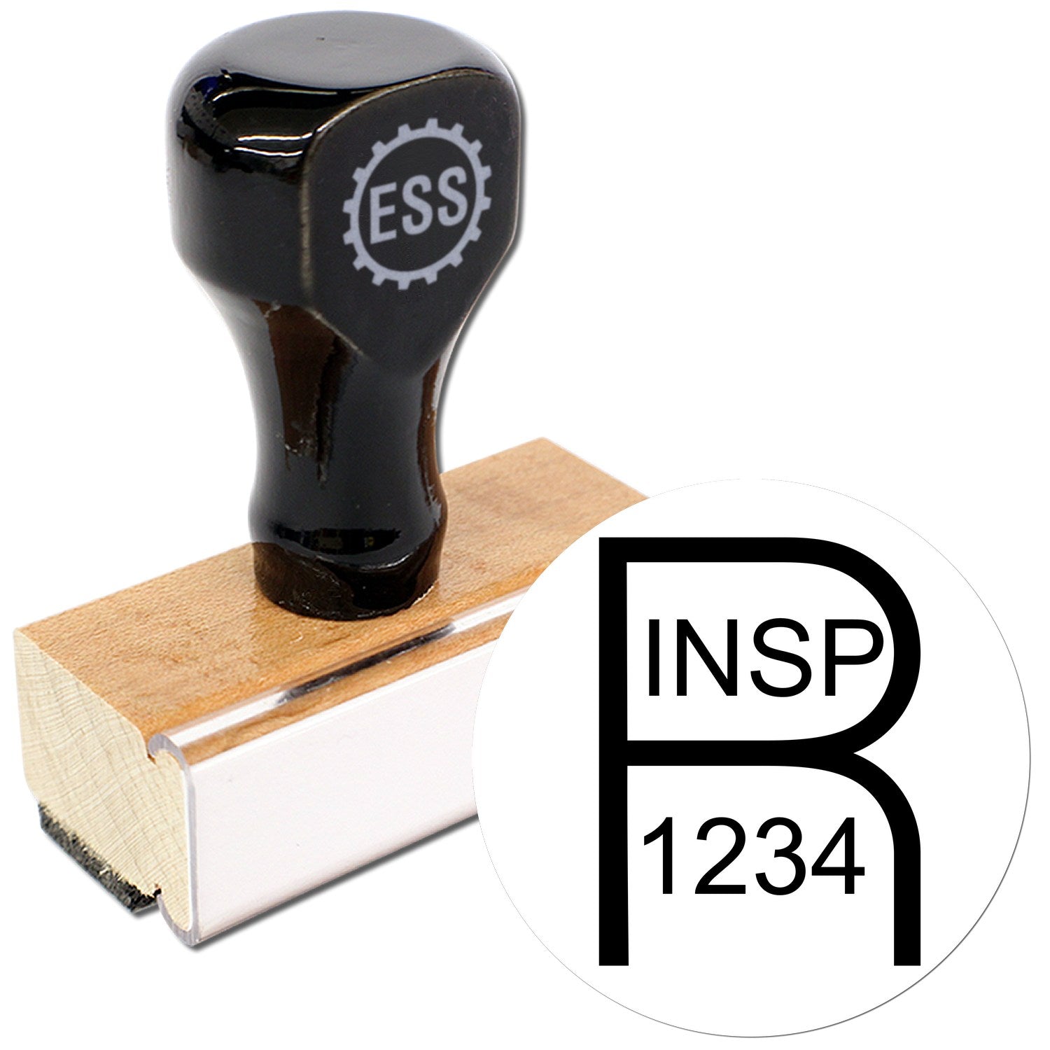 Standard Size Wood Handle Ready Tested Rubber Stamp 3/4 Diameter - Engineer Seal Stamps