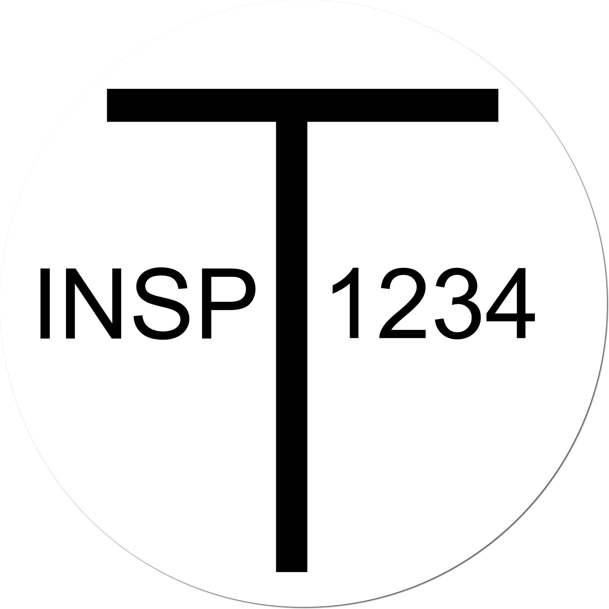 Large Self-Inking T Tested Self-Inking Stamp 1 Inch Diameter - Engineer Seal Stamps