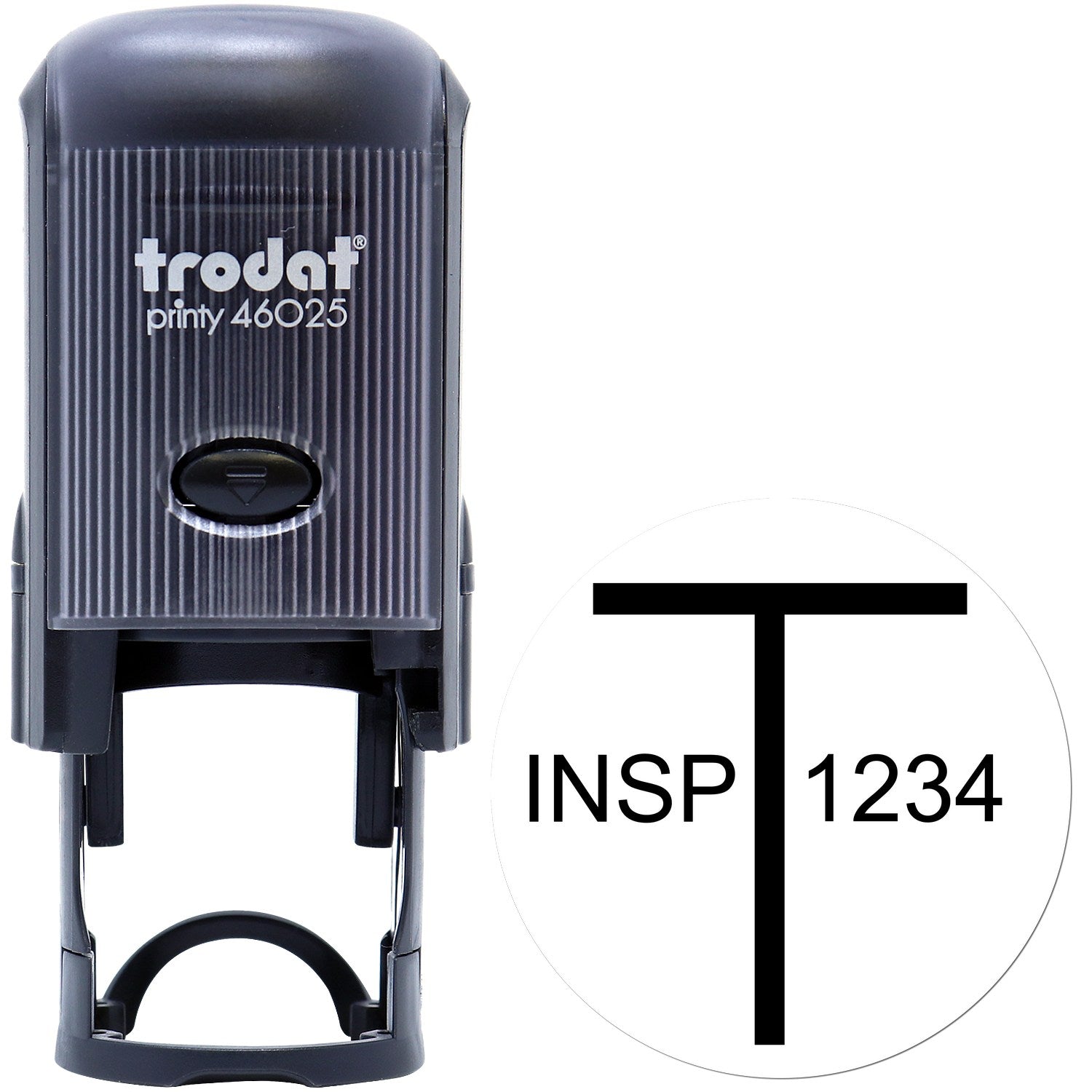Large Self-Inking T Tested Self-Inking Stamp 1 Inch Diameter - Engineer Seal Stamps