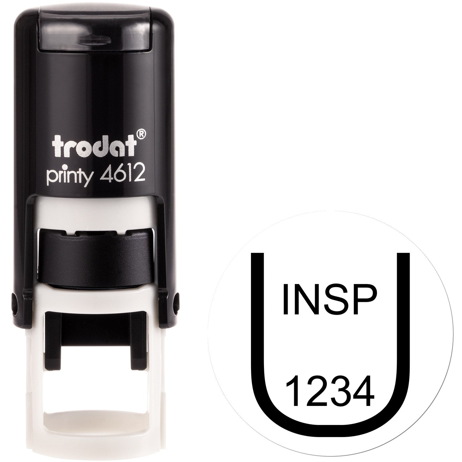 Extra Small Self-Inking Uniform Inspection Stamp 1/2 Diameter - Engineer Seal Stamps