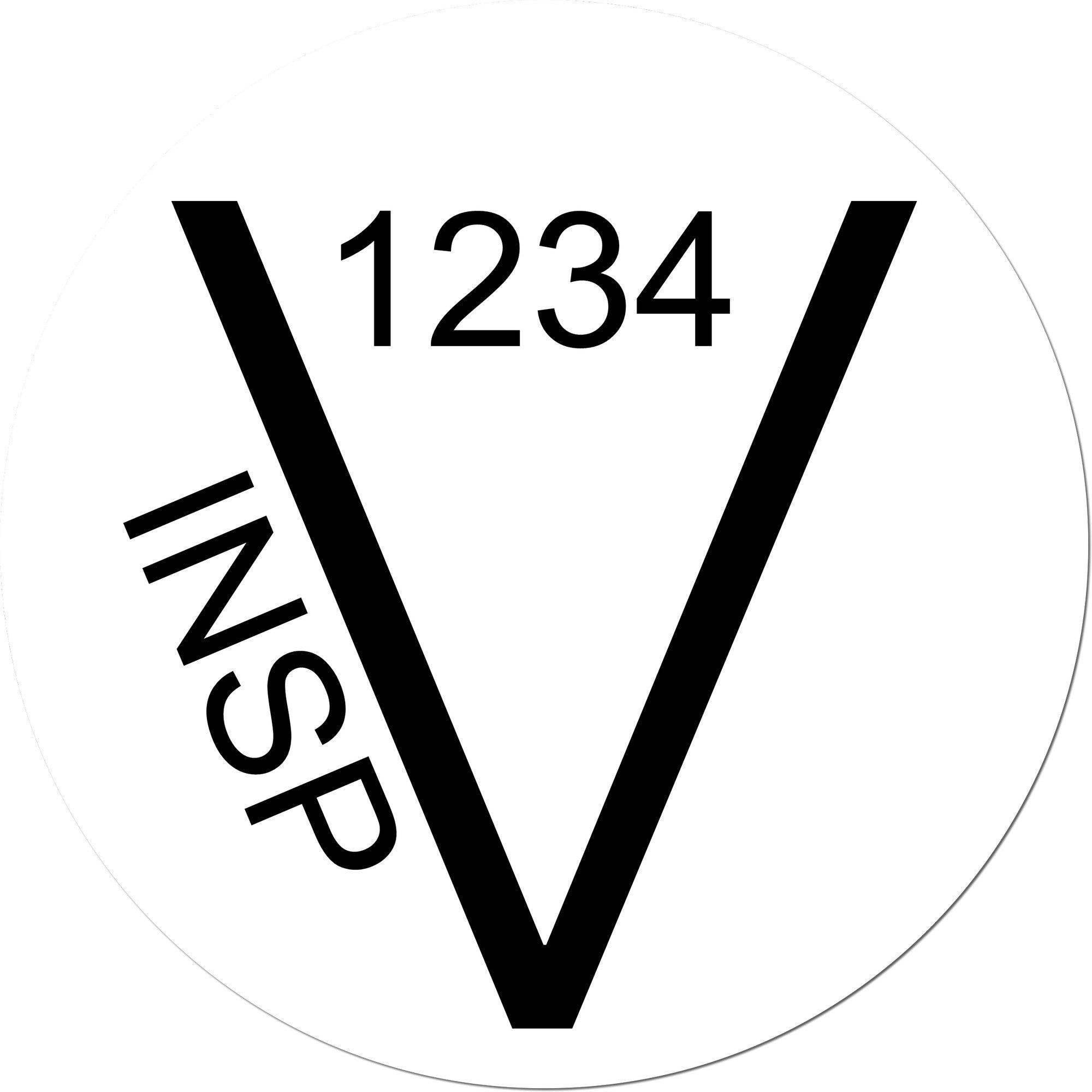 Large Size Wood Handle Verified Inspection Rubber Stamp 1 Inch Diameter - Engineer Seal Stamps