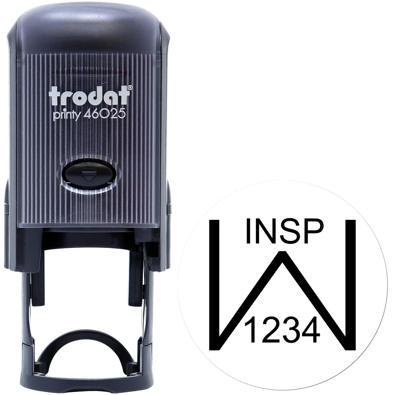 Large Self-Inking W Inspection Self-Inking Stamp 1 Inch Diameter - Engineer Seal Stamps