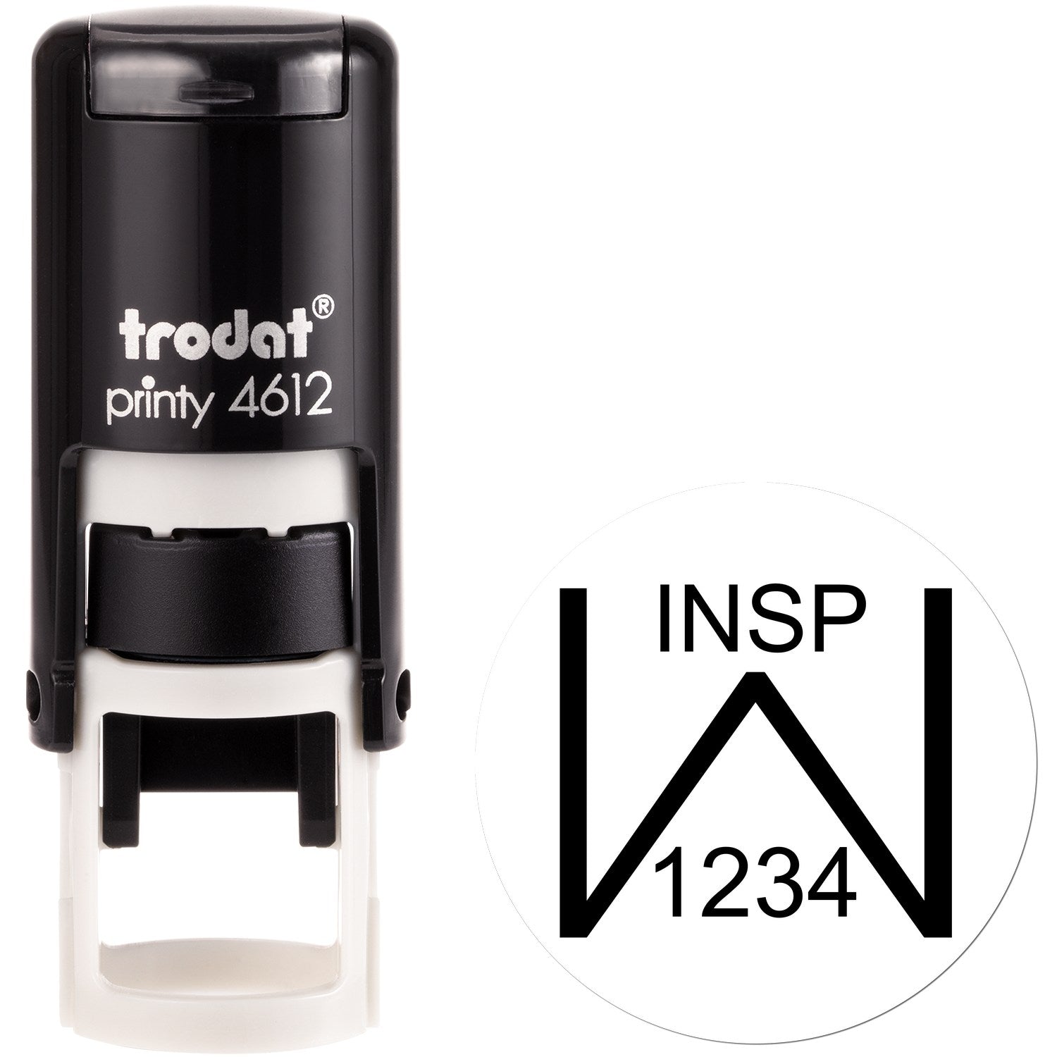 Extra Small Self-Inking W Inspection Stamp 1/2 Diameter - Engineer Seal Stamps