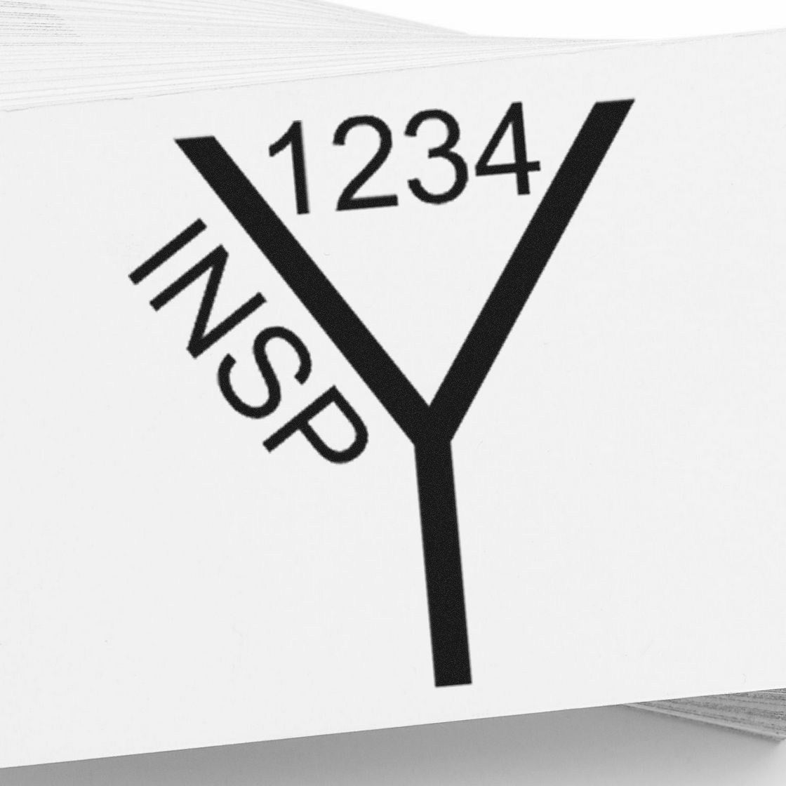 Large Self-Inking Y Inspection Seal Self-Inking Stamp 1 Inch Diameter - Engineer Seal Stamps