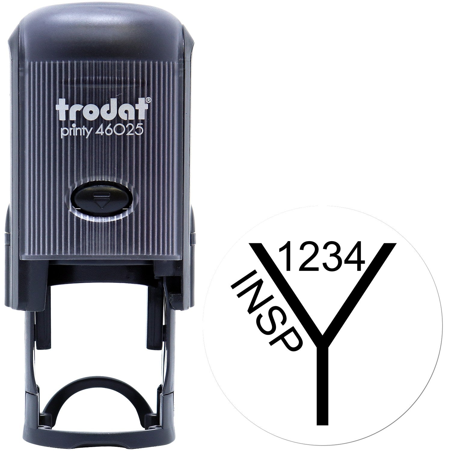 Large Self-Inking Y Inspection Seal Self-Inking Stamp 1 Inch Diameter - Engineer Seal Stamps