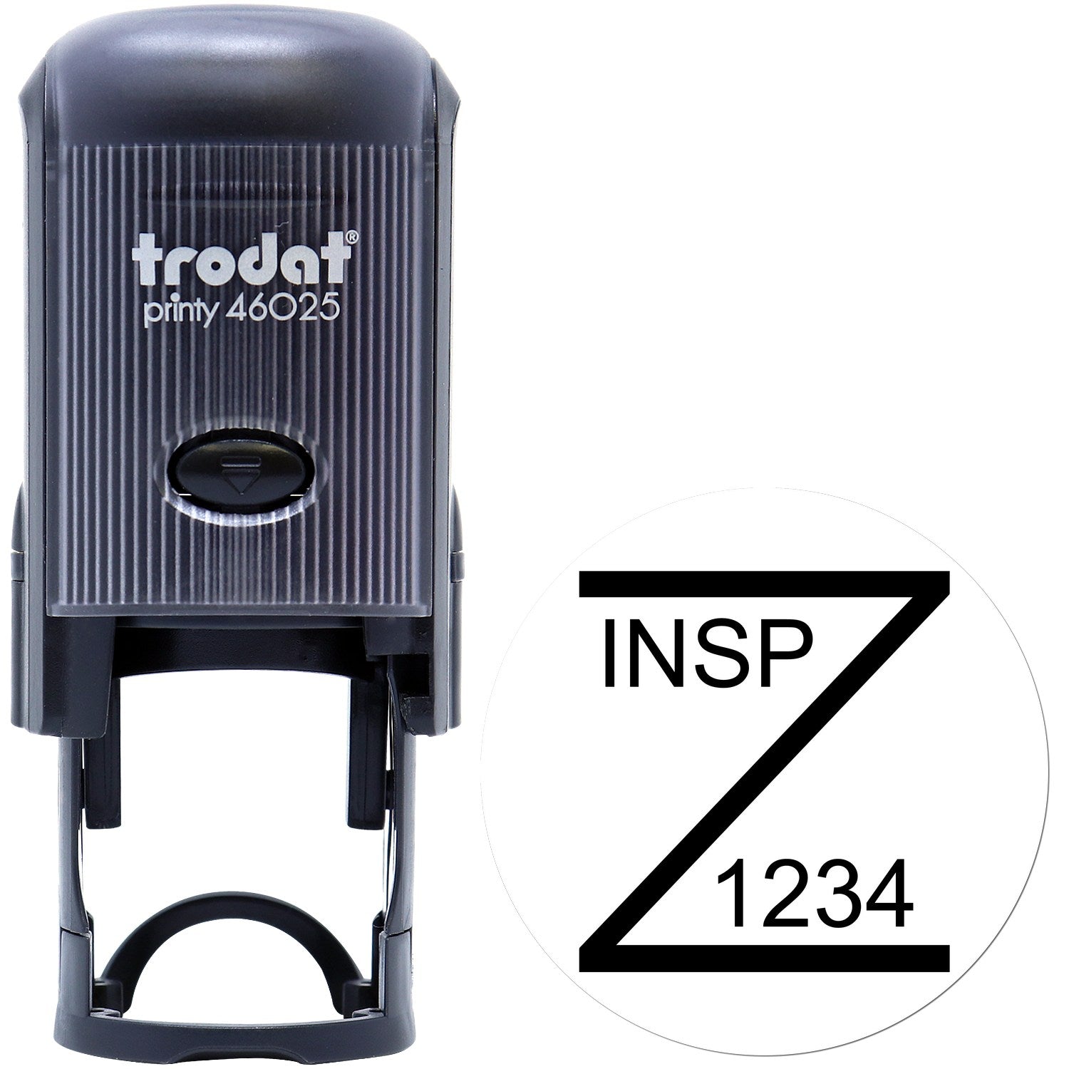 Large Self-Inking Z Marked Inspection Self-Inking Stamp 1 Inch Diameter - Engineer Seal Stamps