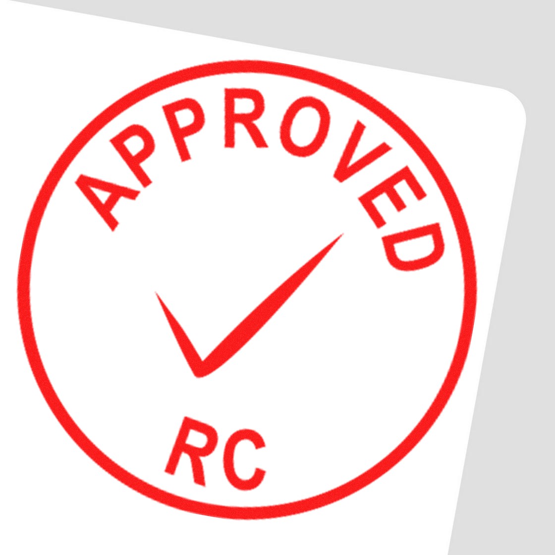 Large Self-Inking Approved RC Inspection Self-Inking Stamp 1 Inch Diameter - Engineer Seal Stamps