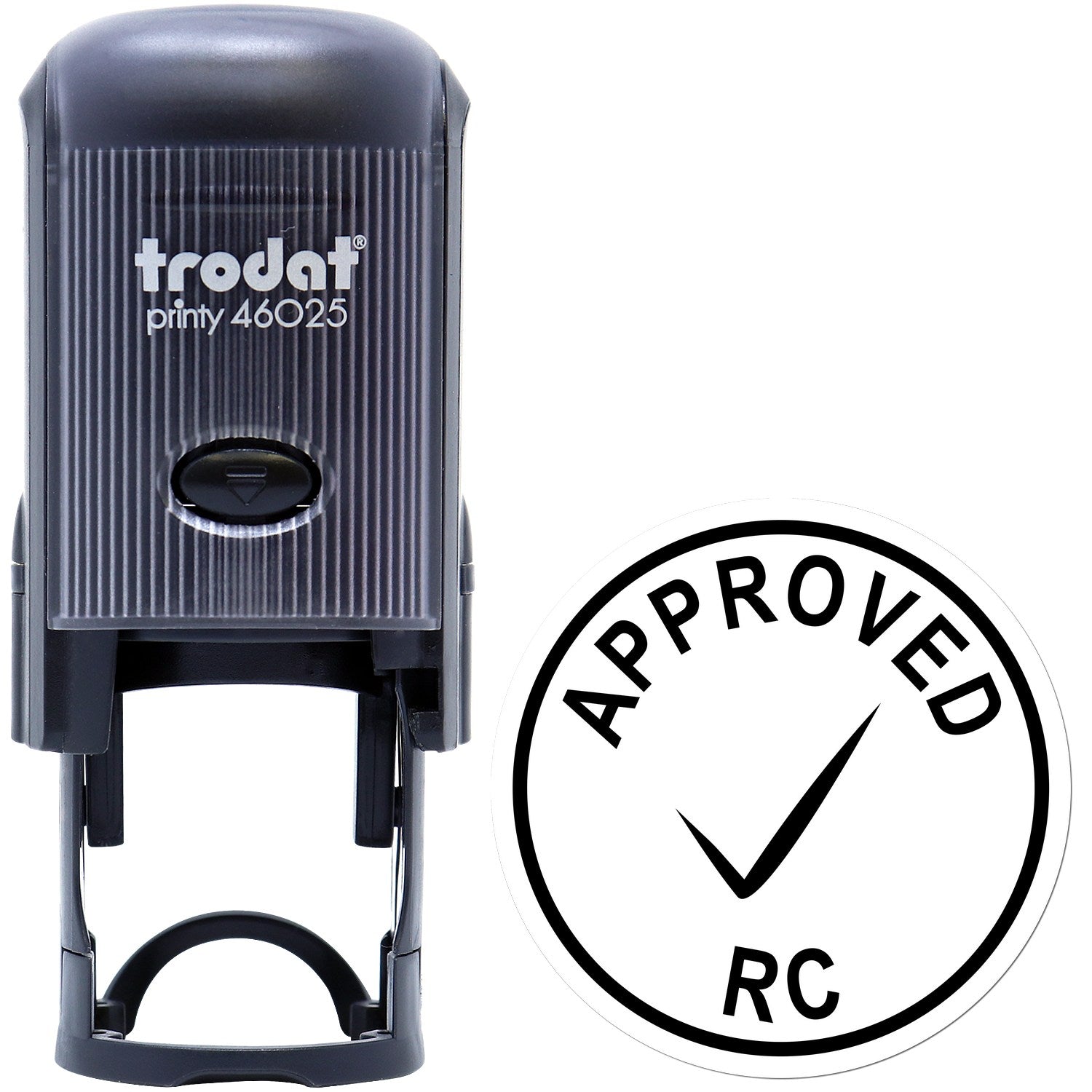 Large Self-Inking Approved RC Inspection Self-Inking Stamp 1 Inch Diameter - Engineer Seal Stamps