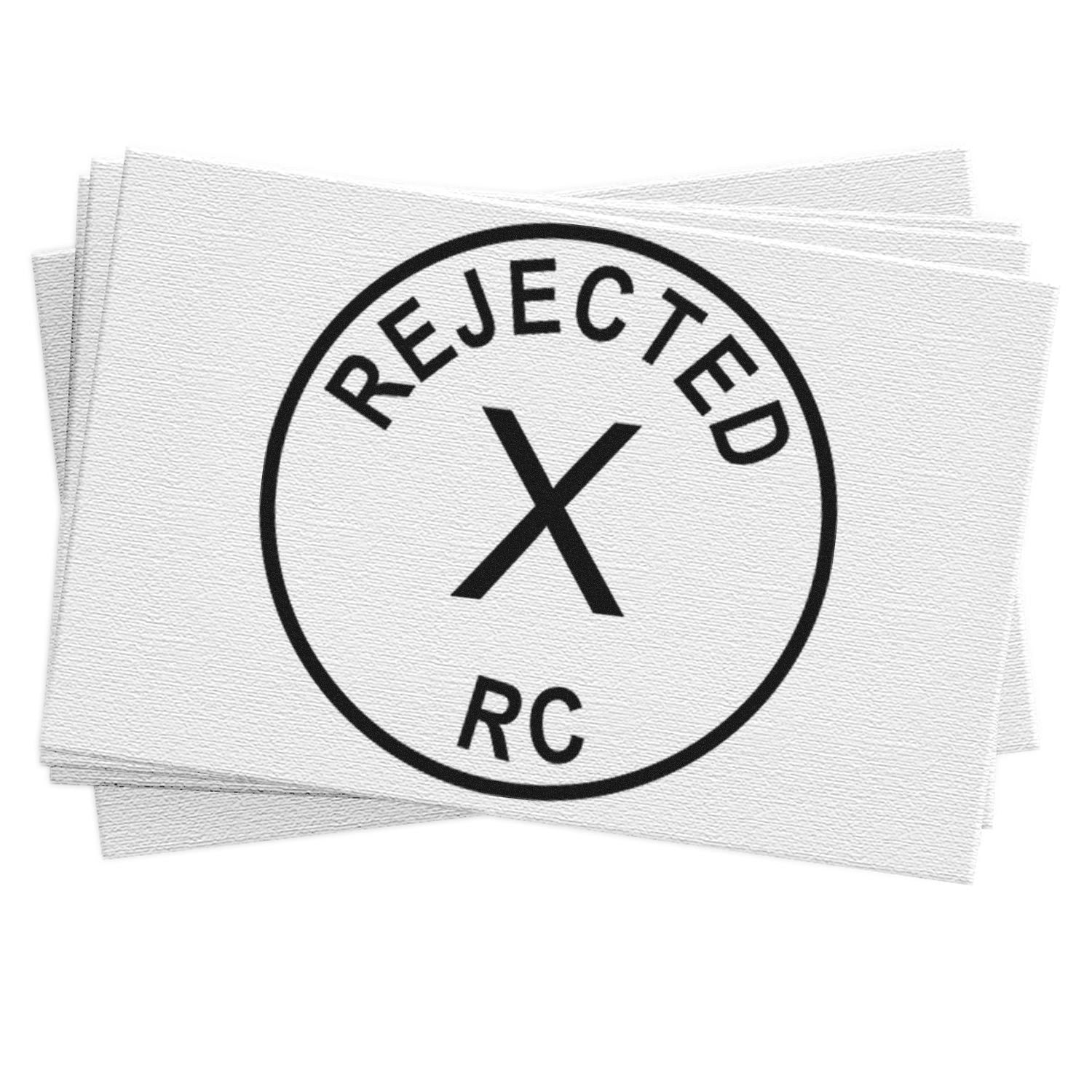Standard Size Wood Handle Rejected RC Inspection Rubber Stamp 3/4 Diameter - Engineer Seal Stamps