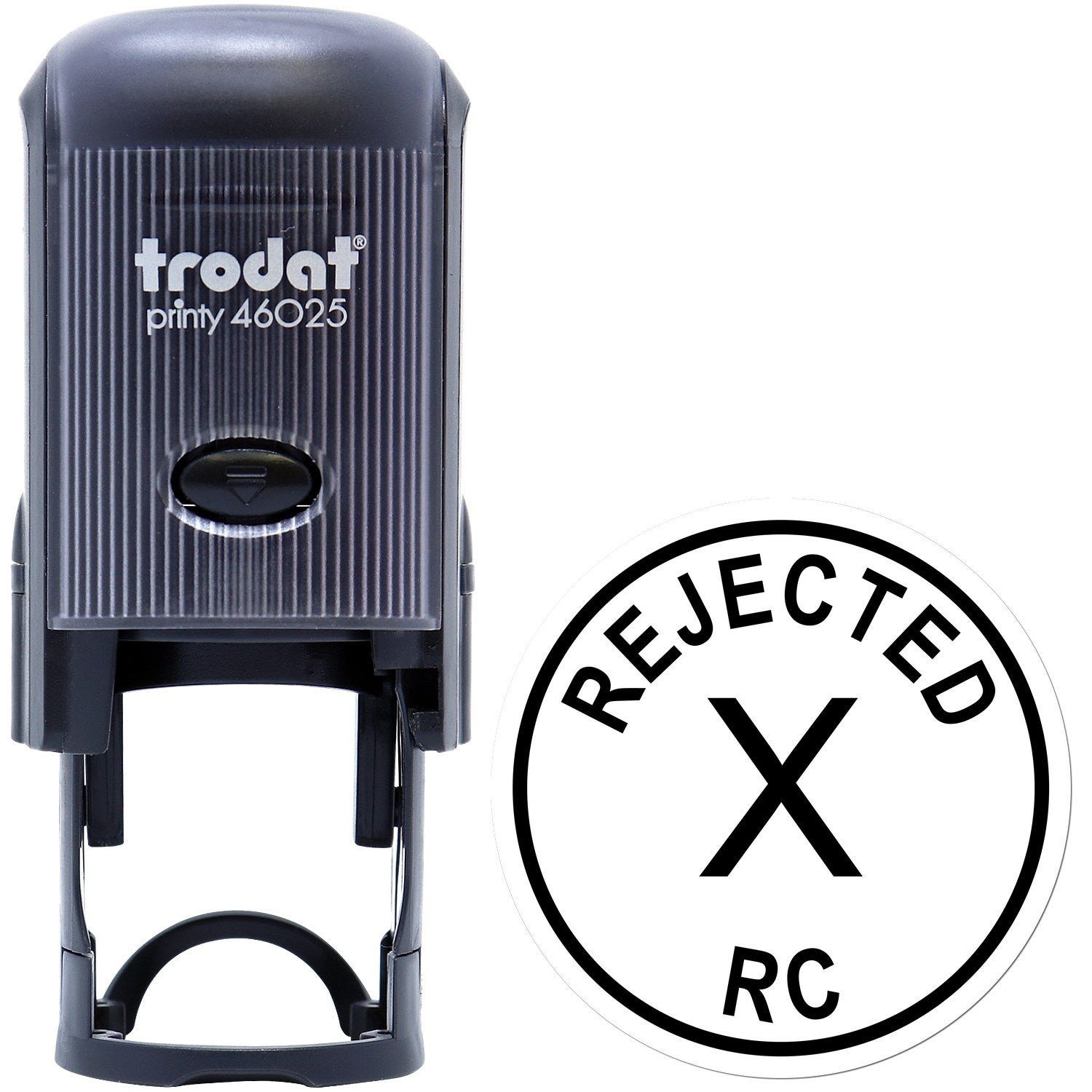 Large Self-Inking Rejected RC Inspection Self-Inking Stamp 1 Inch Diameter - Engineer Seal Stamps