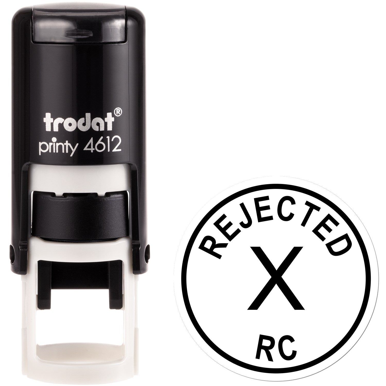 Extra Small Self-Inking Rejected RC Inspection Stamp 1/2 Diameter - Engineer Seal Stamps