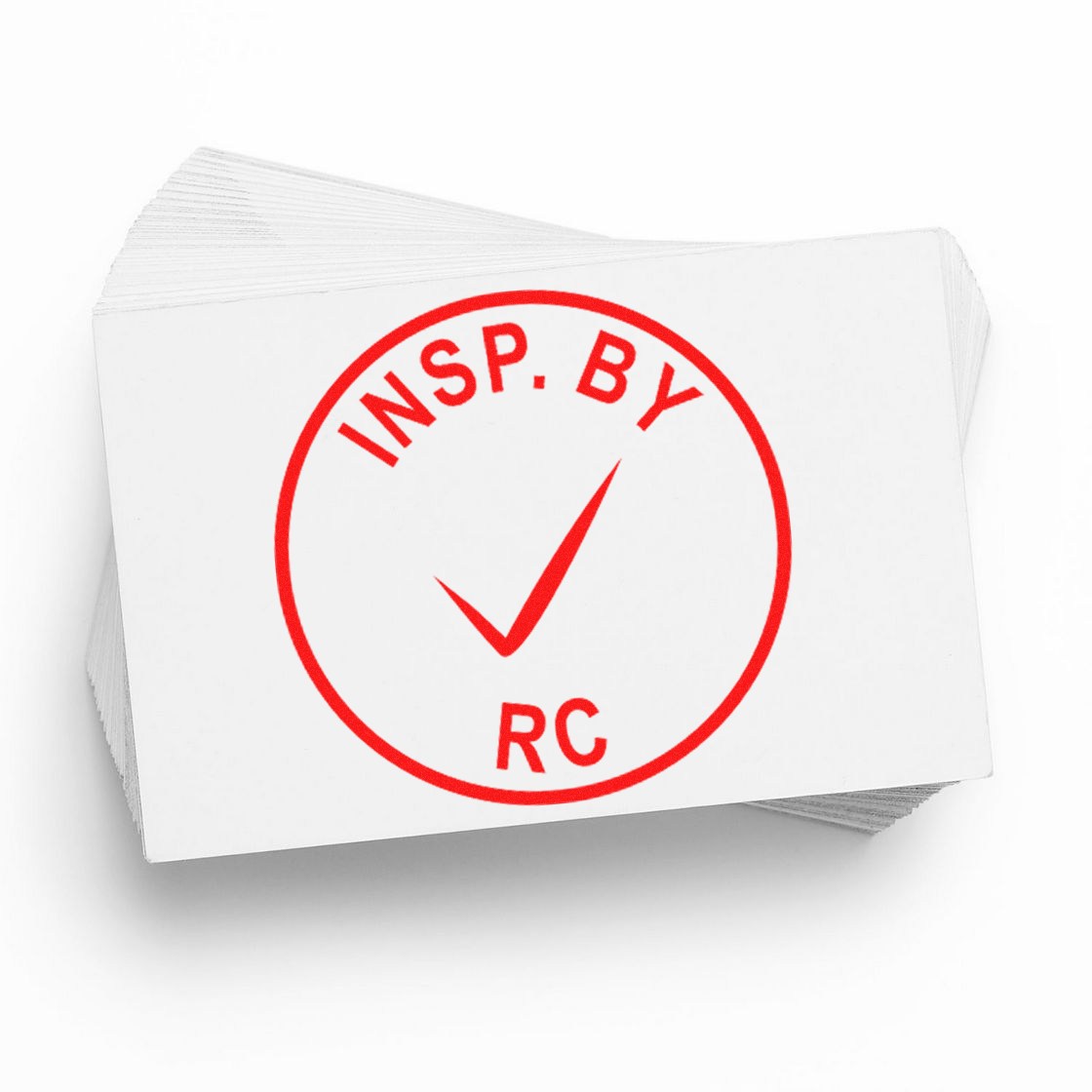 Extra Small Self-Inking Inspection Approved Checkmark Stamp 1/2 Diameter - Engineer Seal Stamps