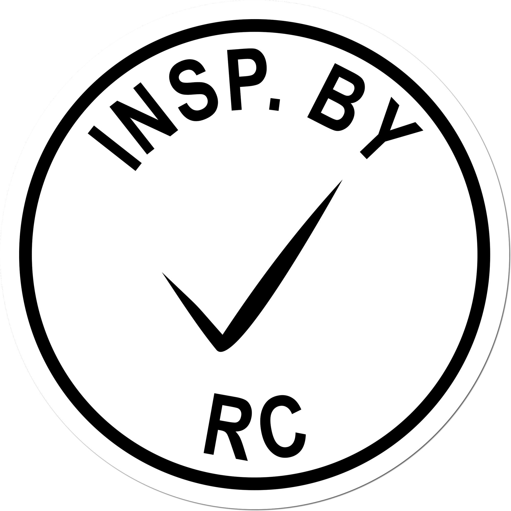 Large Self-Inking Inspection Approved Checkmark Self-Inking Stamp 1 Inch Diameter - Engineer Seal Stamps