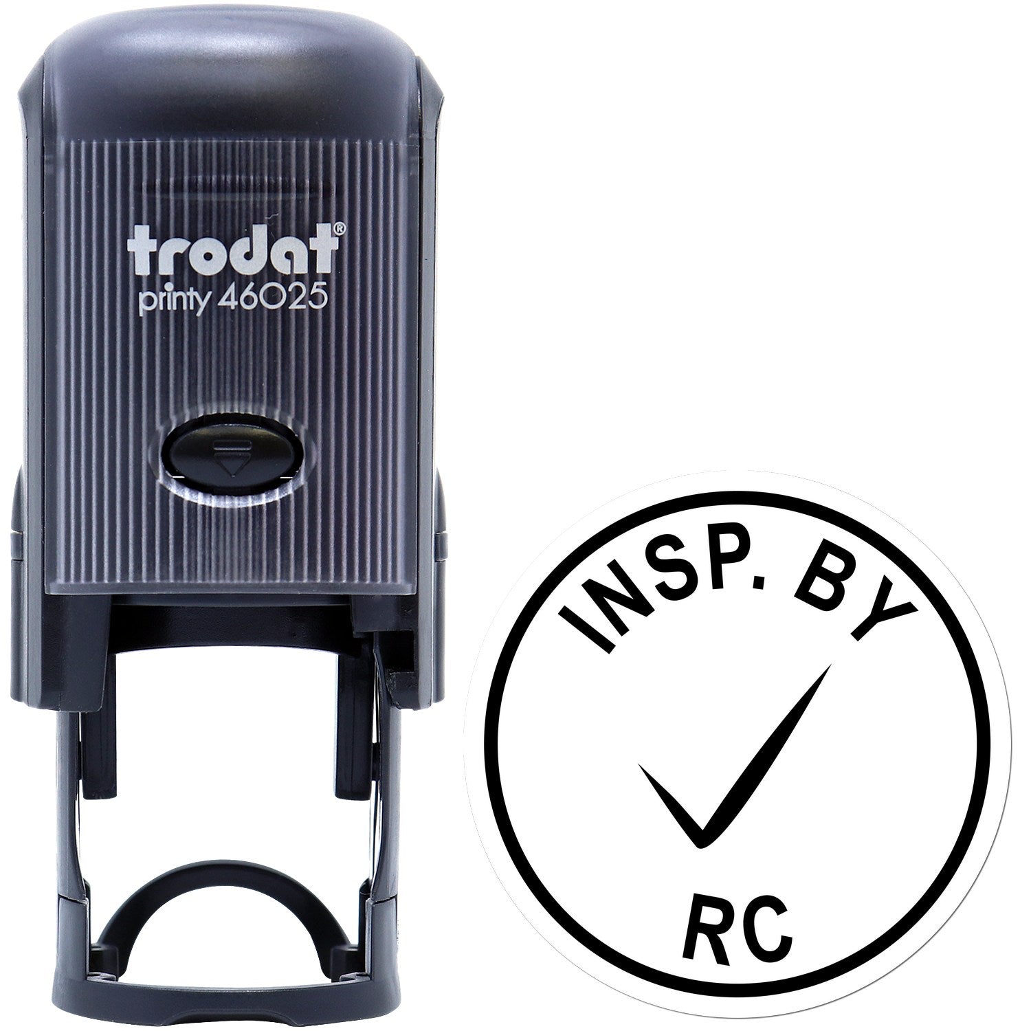 Large Self-Inking Inspection Approved Checkmark Self-Inking Stamp 1 Inch Diameter - Engineer Seal Stamps