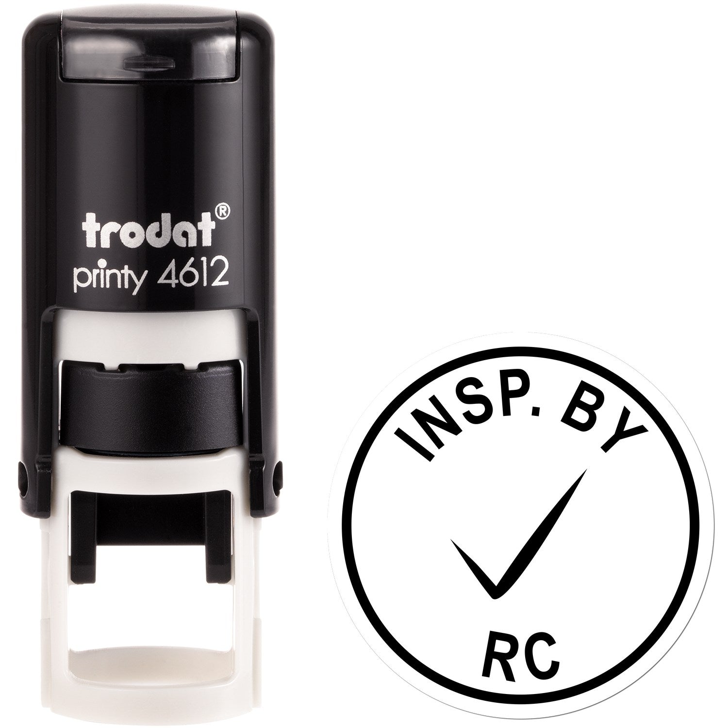 Extra Small Self-Inking Inspection Approved Checkmark Stamp 1/2 Diameter - Engineer Seal Stamps