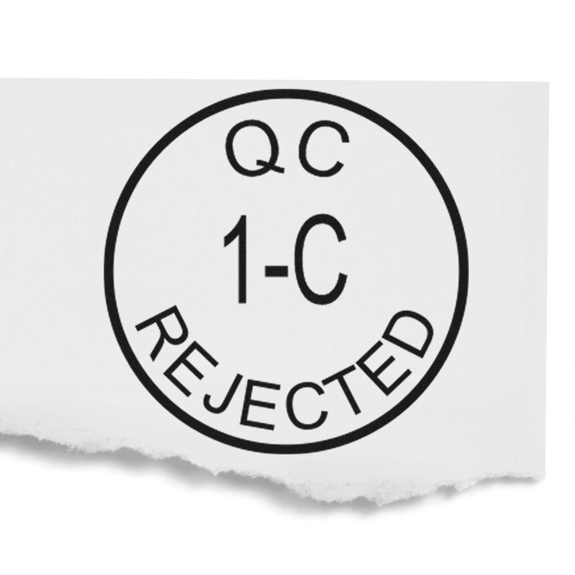 Standard Size Wood Handle QC Inspection Rejected Rubber Stamp 3/4 Diameter - Engineer Seal Stamps