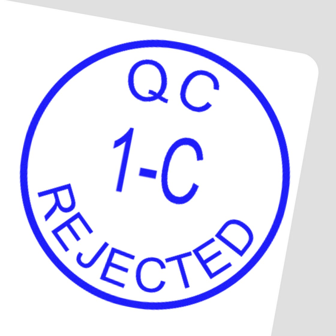 Extra Small Self-Inking QC Inspection Rejected Stamp 1/2 Diameter - Engineer Seal Stamps
