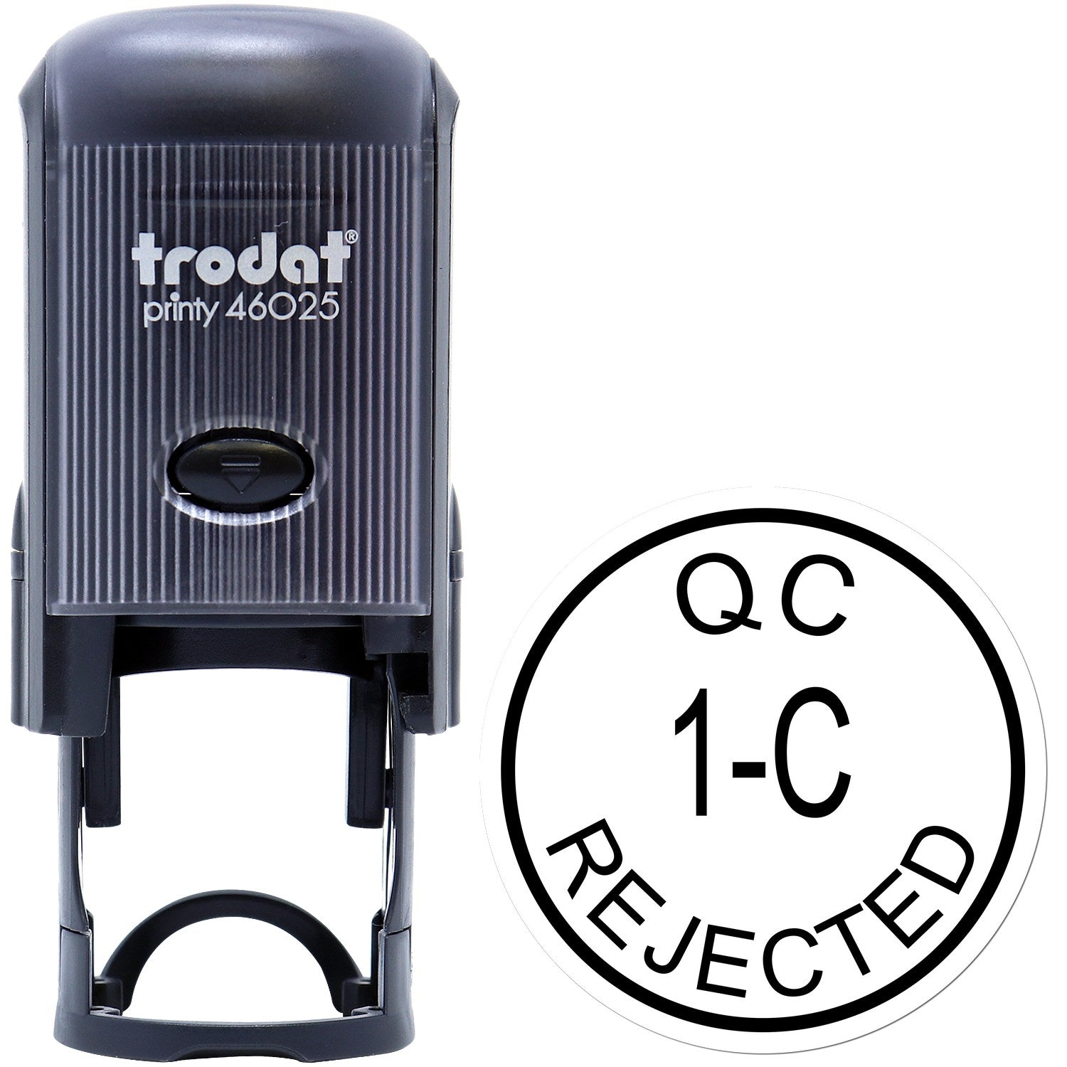 Large Self-Inking QC Inspection Rejected Self-Inking Stamp 1 Inch Diameter - Engineer Seal Stamps