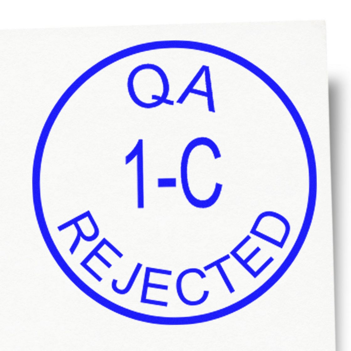 Extra Small Self-Inking QA Inspection Rejected Stamp 1/2 Diameter - Engineer Seal Stamps
