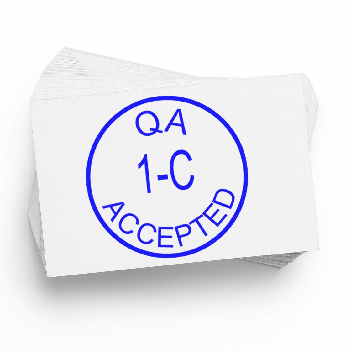 Large Self-Inking QA Accepted Inspection Self-Inking Stamp 1 Inch Diameter - Engineer Seal Stamps