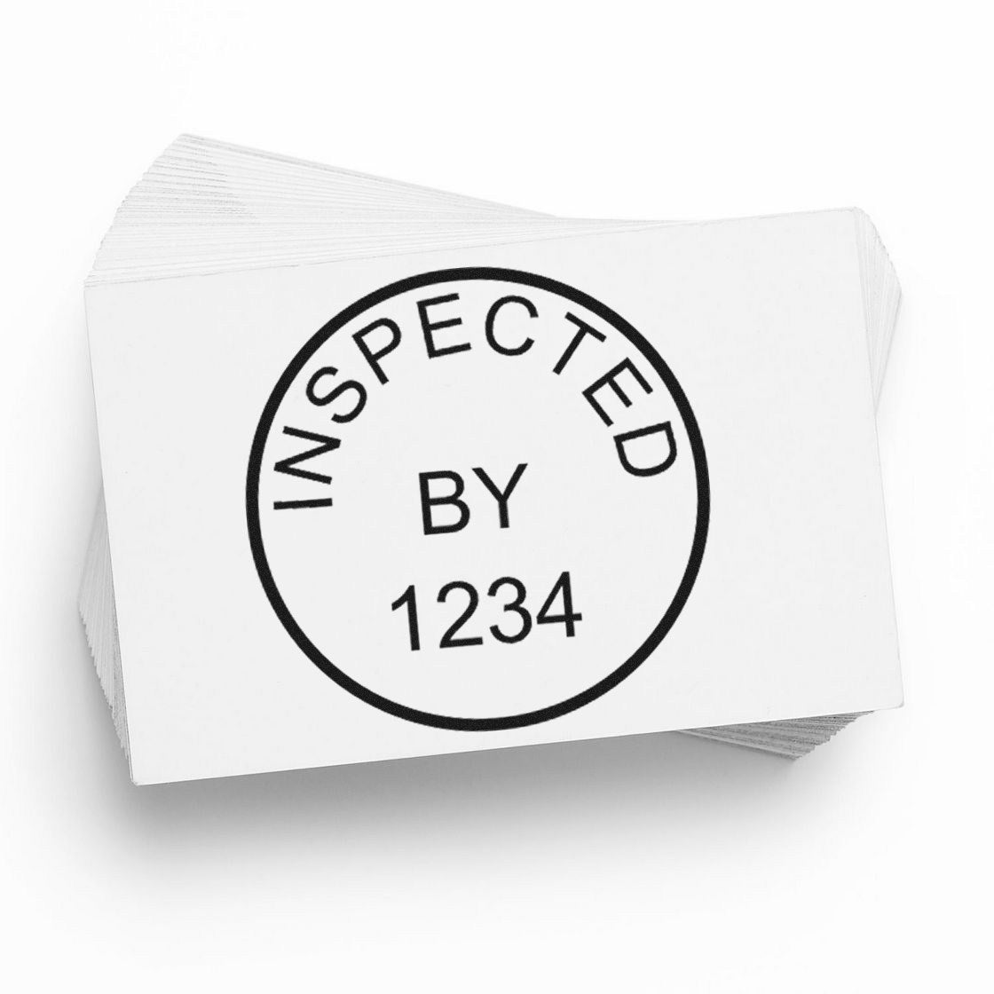 Standard Size Wood Handle Inspected By Round Rubber Stamp 3/4 Diameter - Engineer Seal Stamps