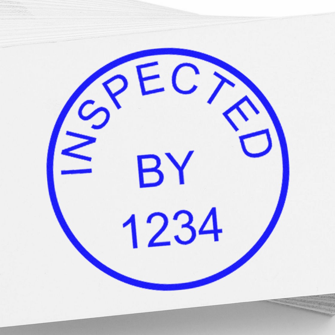 Extra Small Wood Handle Inspected By Round Rubber Stamp 1/2 Diameter - Engineer Seal Stamps