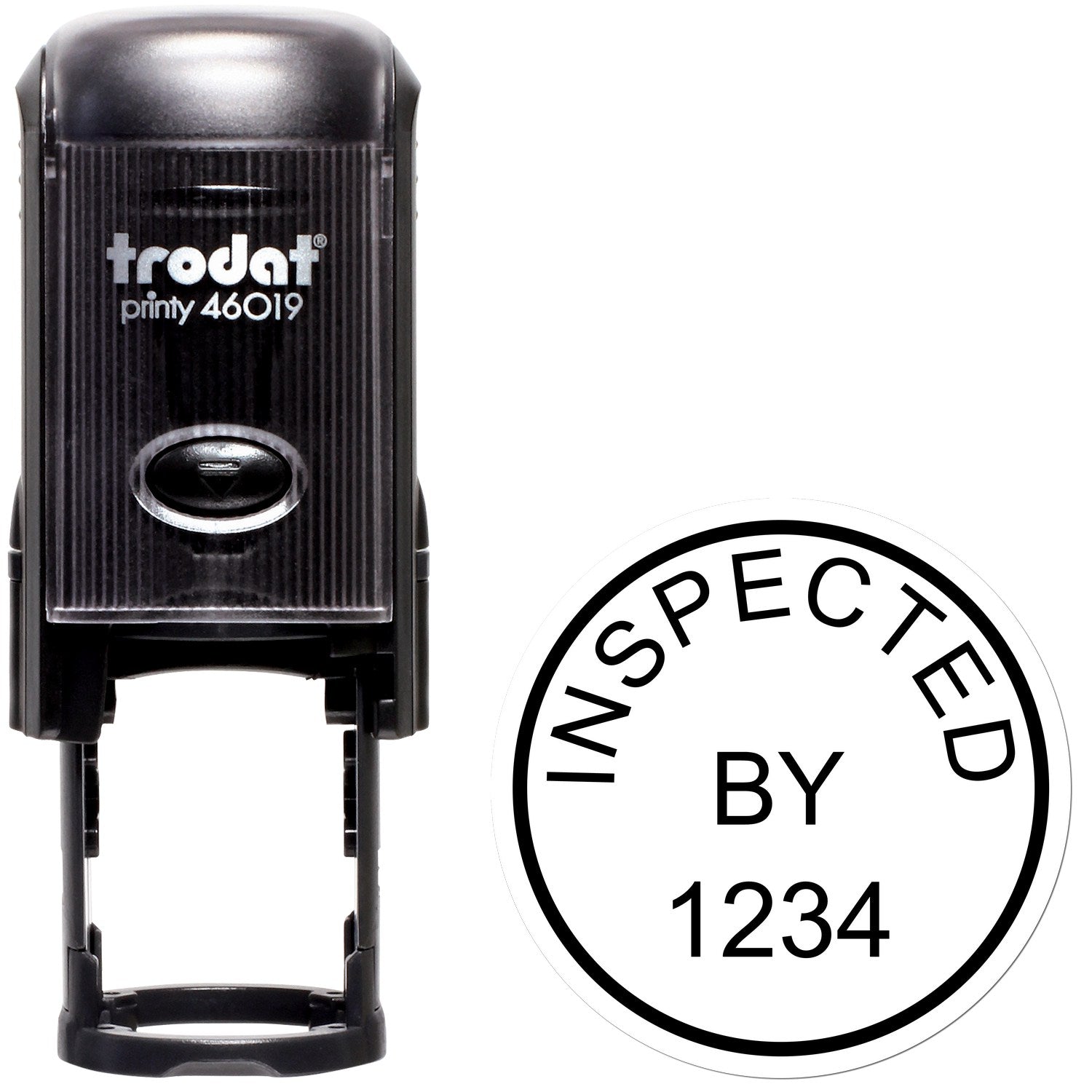 Standard Size Self-Inking Inspected By Round Stamp 3/4 Diameter - Engineer Seal Stamps