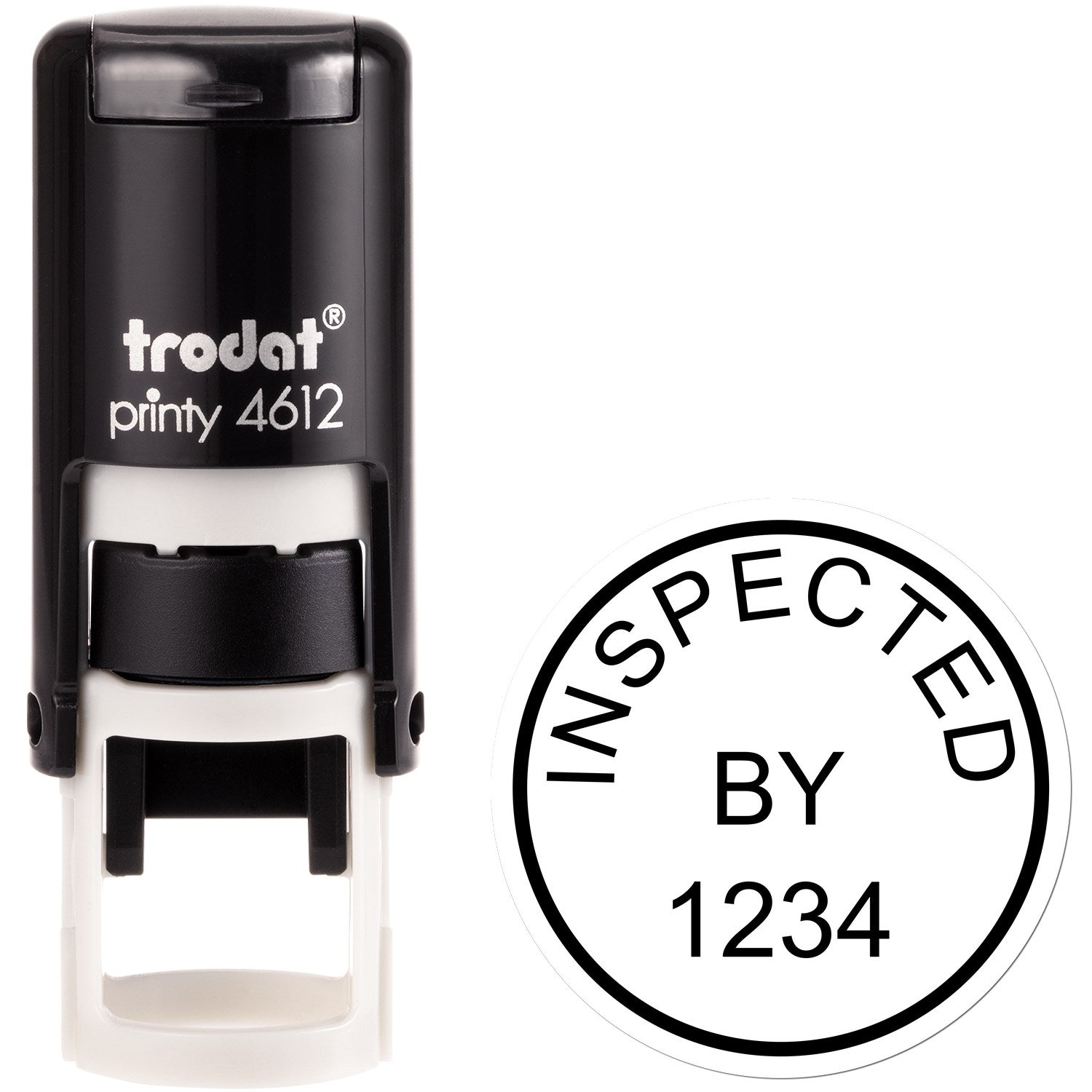 Extra Small Self-Inking Inspected By Round Stamp 1/2 Diameter - Engineer Seal Stamps