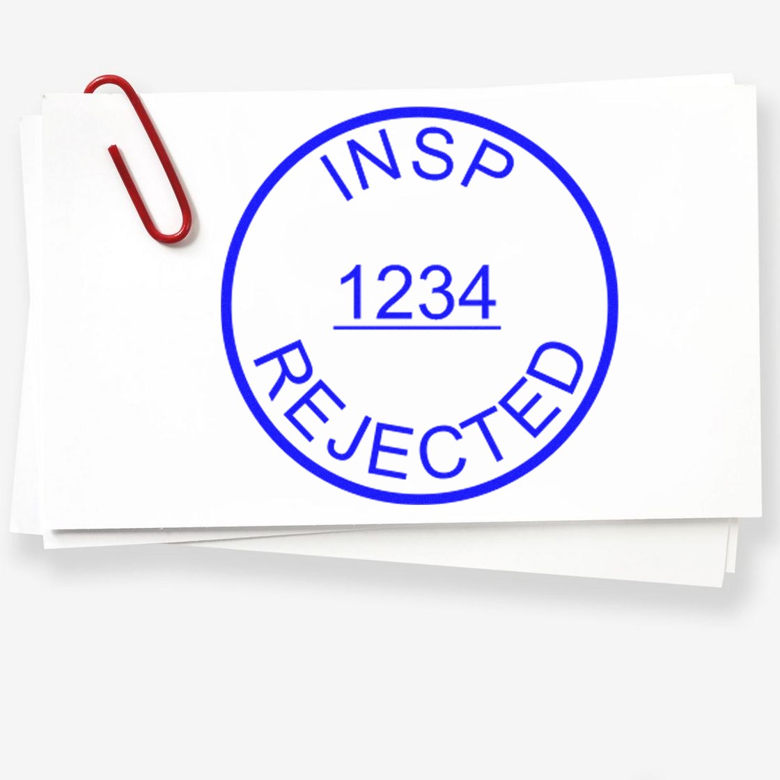 Extra Small Self-Inking Inspected Rejected Round Stamp 1/2 Diameter - Engineer Seal Stamps