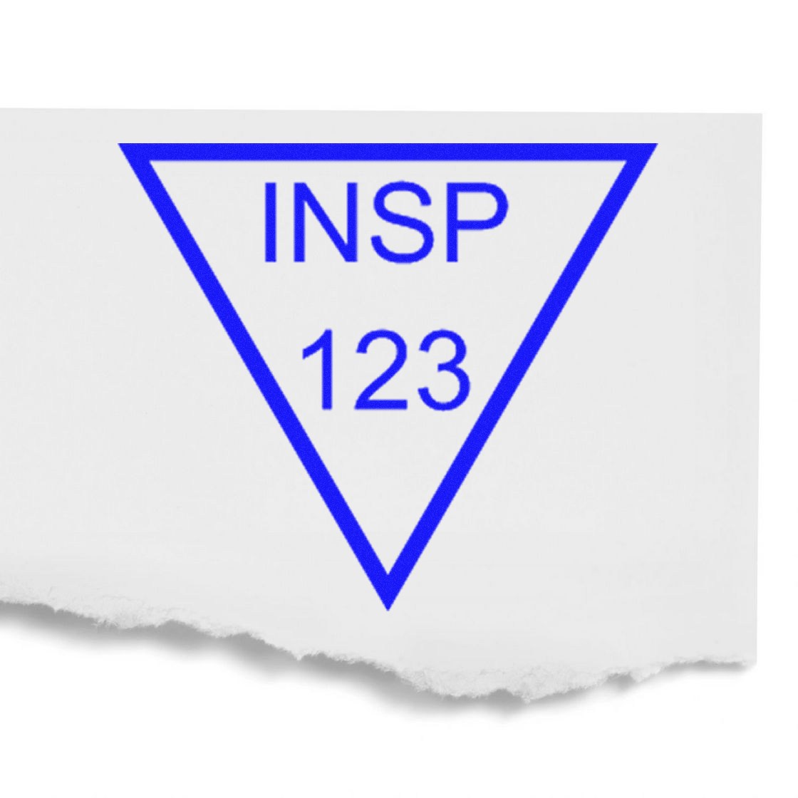 Extra Small Self-Inking Triangle Inspection Stamp 1/2 Diameter - Engineer Seal Stamps