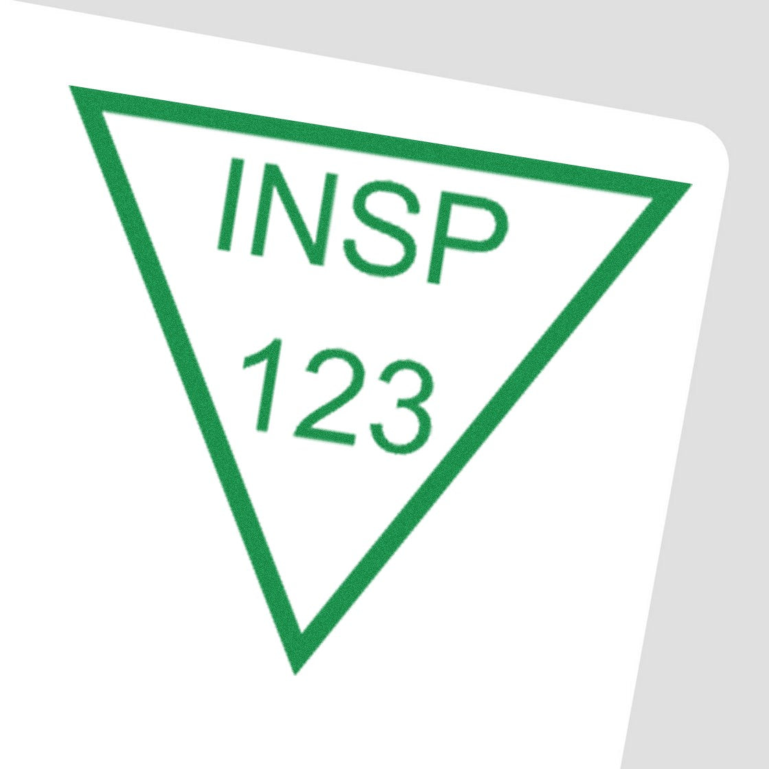 Standard Size Self-Inking Triangle Inspection Stamp 3/4 Diameter - Engineer Seal Stamps