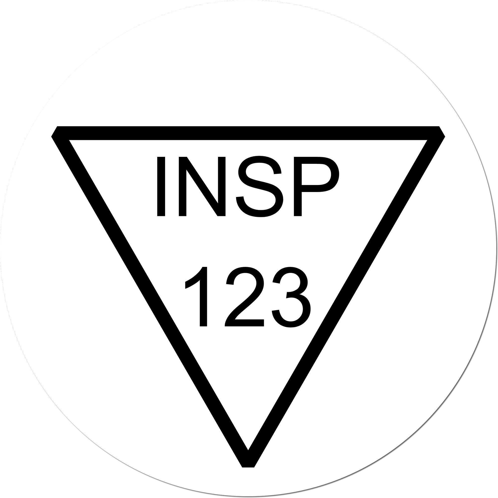 Extra Small Self-Inking Triangle Inspection Stamp 1/2 Diameter - Engineer Seal Stamps