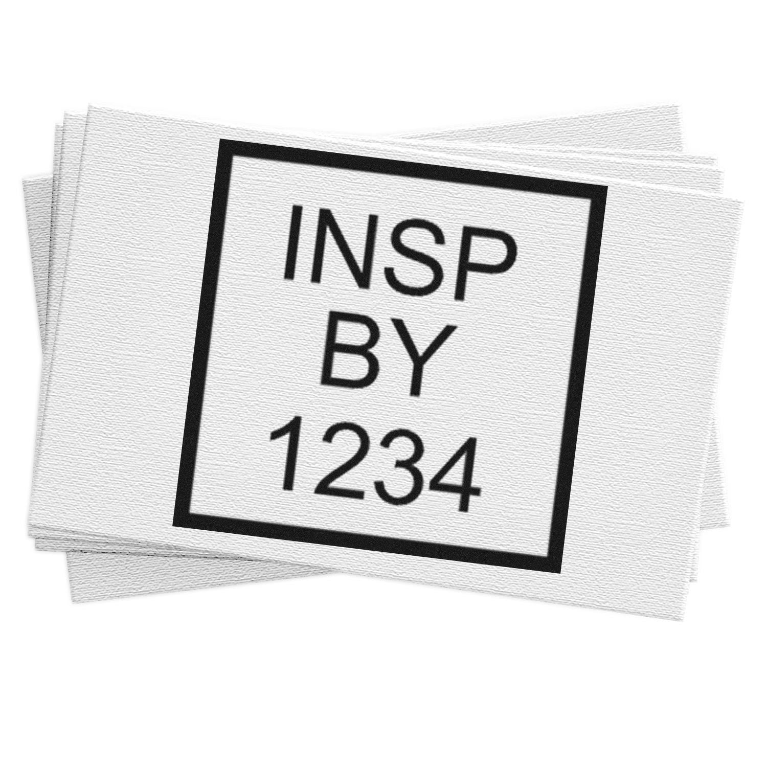 Standard Size Wood Handle Square Inspection Rubber Stamp 3/4 Diameter - Engineer Seal Stamps