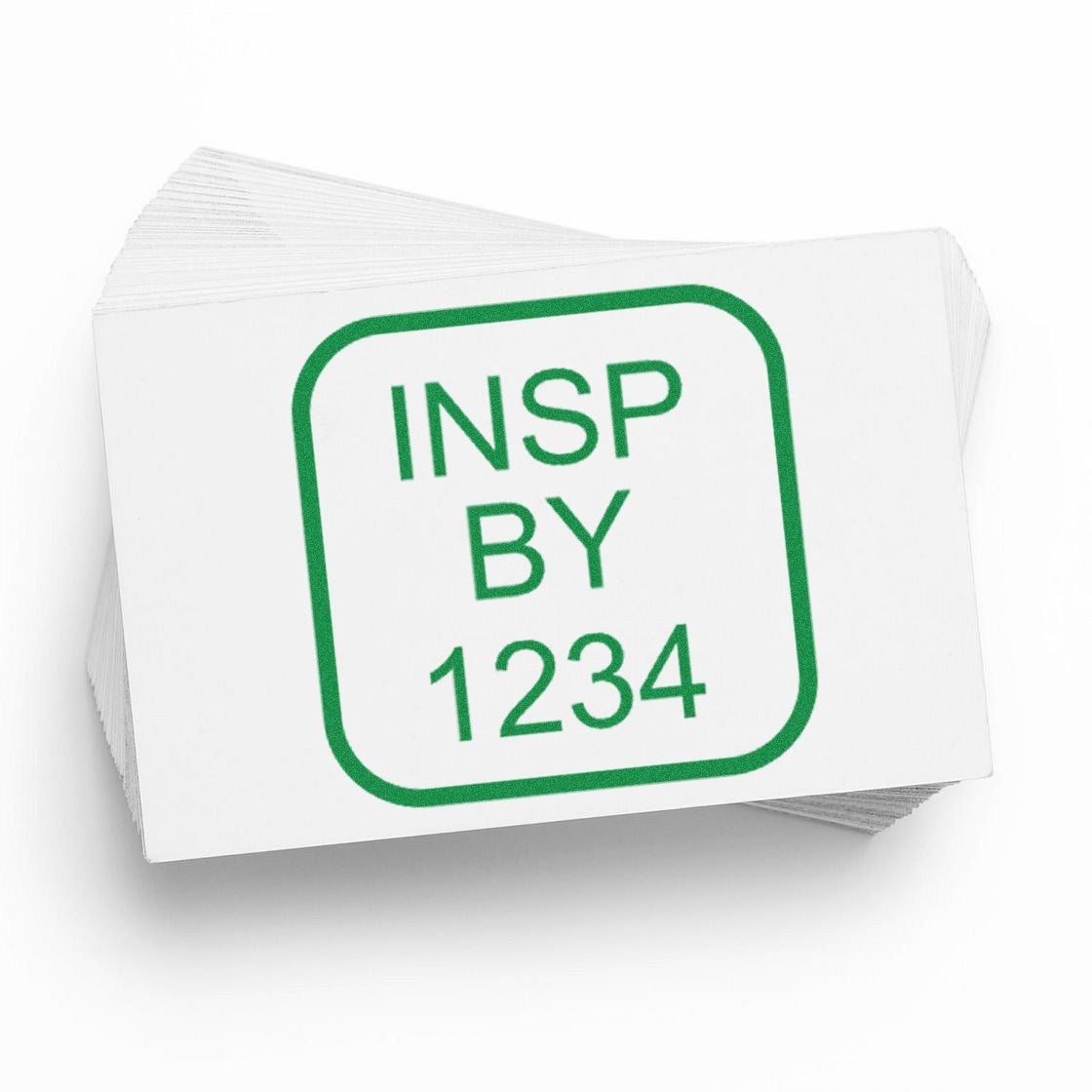 Extra Small Self-Inking Rounded Square Inspection Stamp 1/2 Diameter - Engineer Seal Stamps