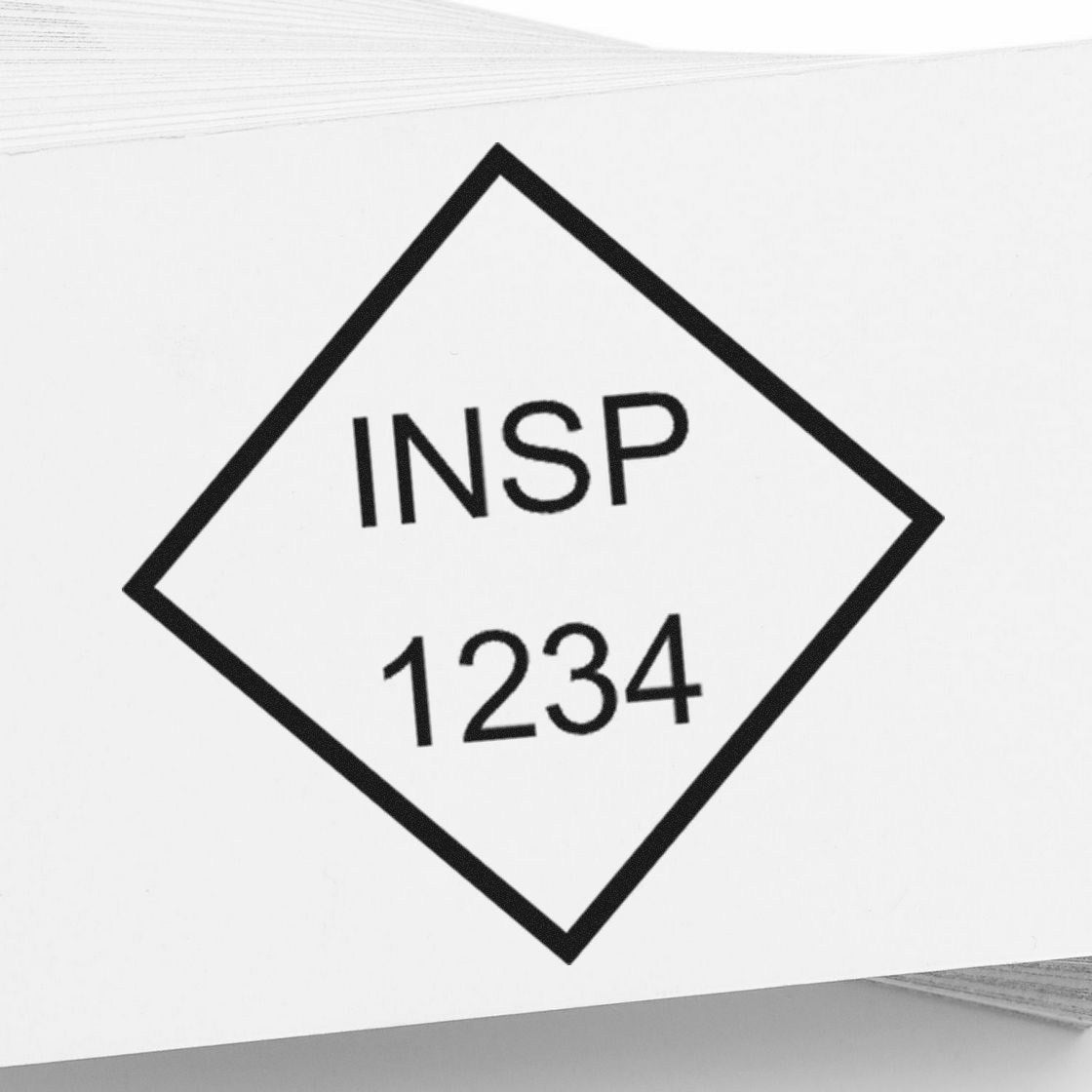 Large Self-Inking Diamond Inspection Self-Inking Stamp 1 Inch Diameter - Engineer Seal Stamps