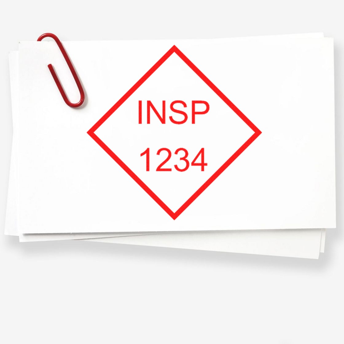 Large Self-Inking Diamond Inspection Self-Inking Stamp 1 Inch Diameter - Engineer Seal Stamps